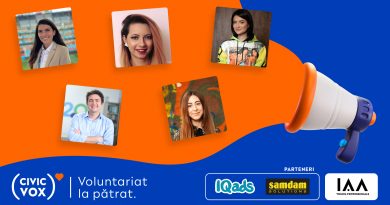 Peste 20 de ONG-uri au dus „Voluntariatul la pătrat” în cadrul Civic Vox Civic VOX - visual și Traineri